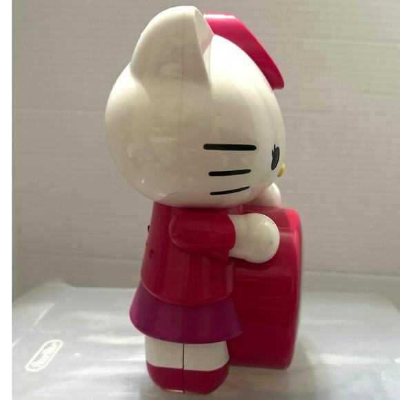 Hello Kitty  battery oper clock Pink dress,bow & shoes pink poodle on clock test - Picture 2 of 6